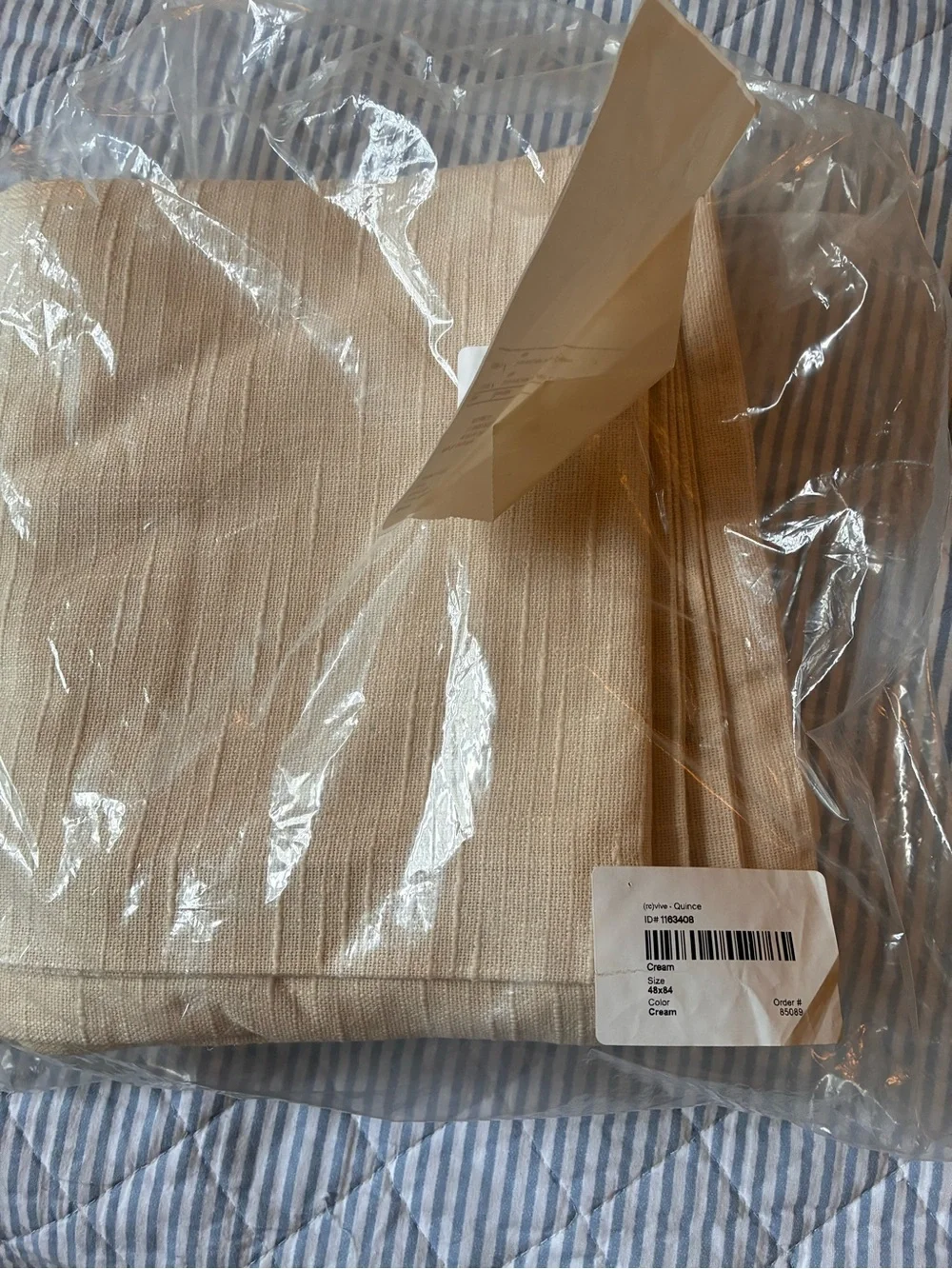 Quince Cotton Slub Room Darkening Curtain Panel- Cream